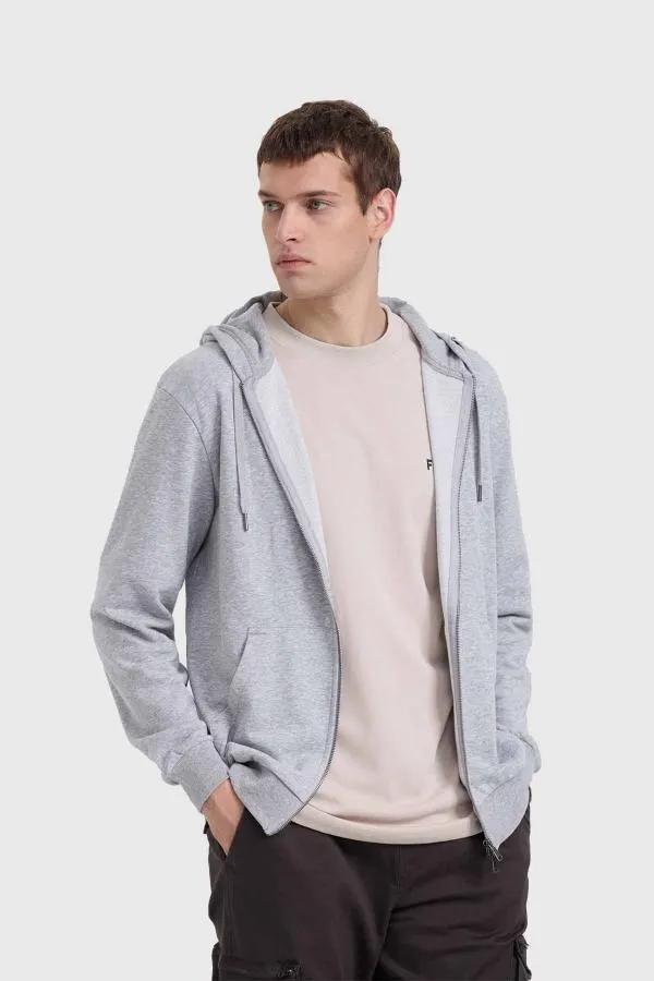 PolerÓn hombre bÁsico rider gris melange claro