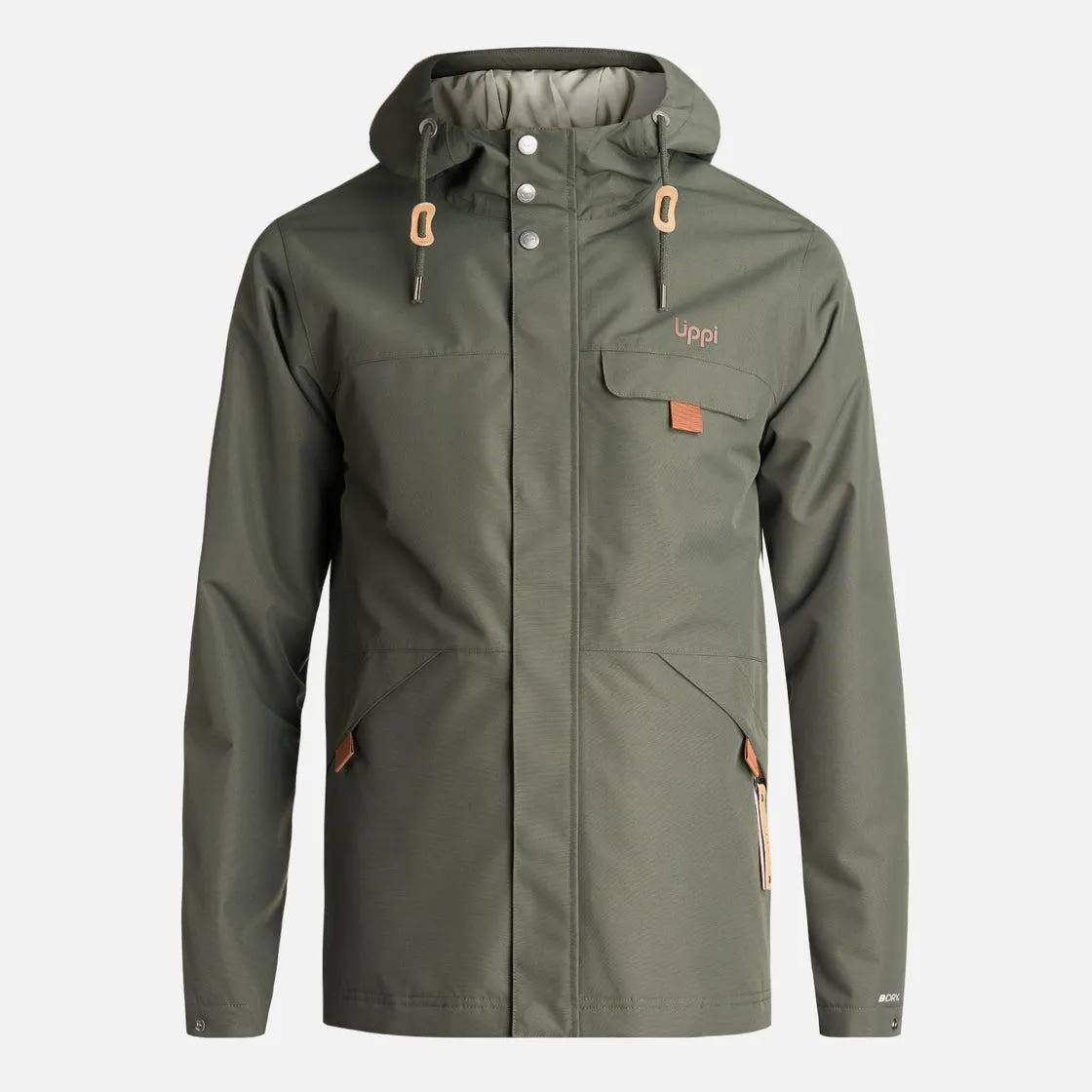 Chaqueta Teen Boy Rainy B-Dry Hoody Jacket Verde Militar Lippi