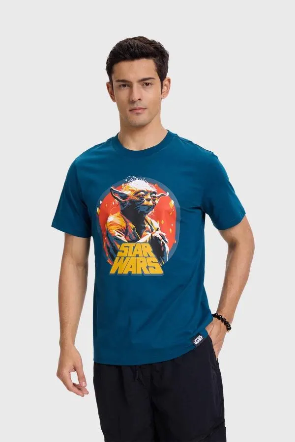Polera hombre yoda petroleo