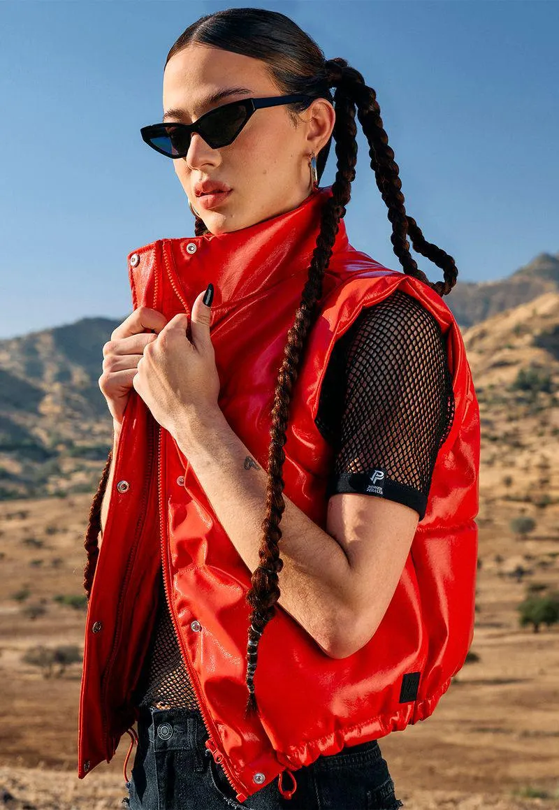 Parka Sin Mangas Rojo x Power Peralta