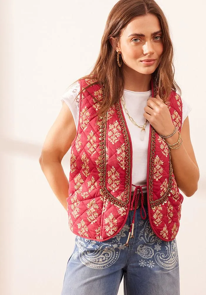 Chaqueta estampado tipo quilt