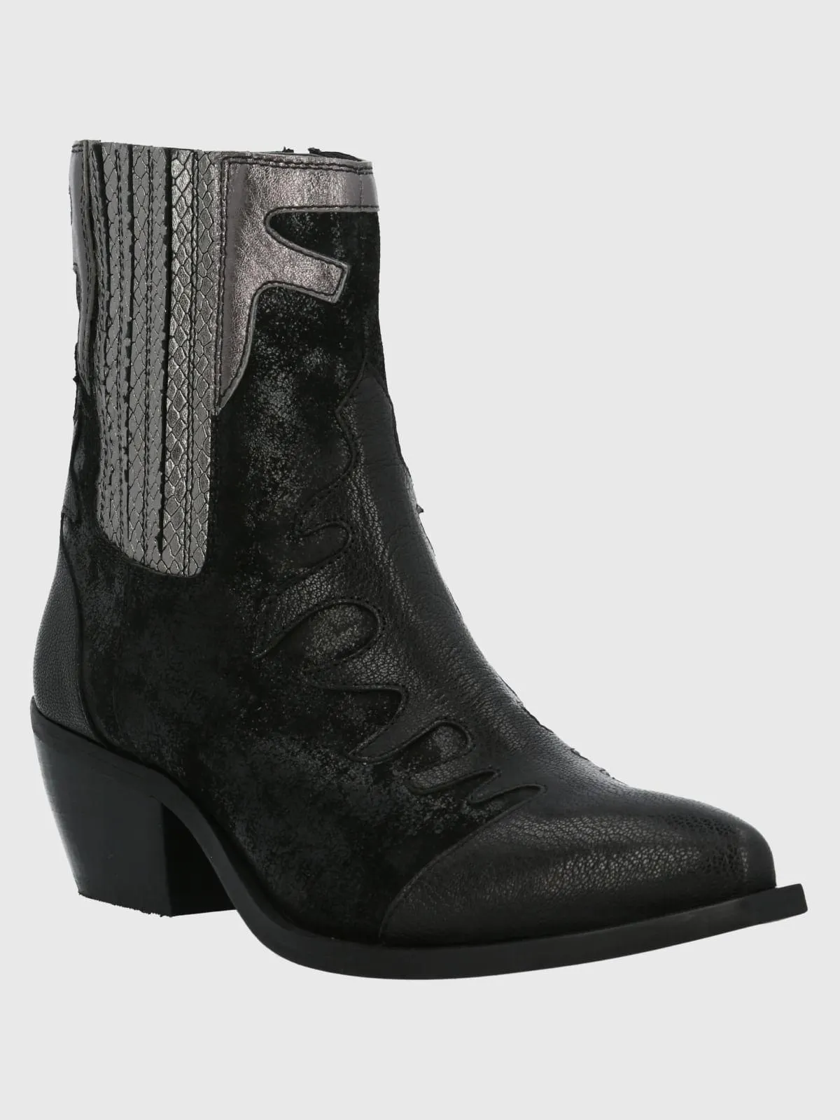 Botin Cuero Mujer Runn Negro Hush Puppies