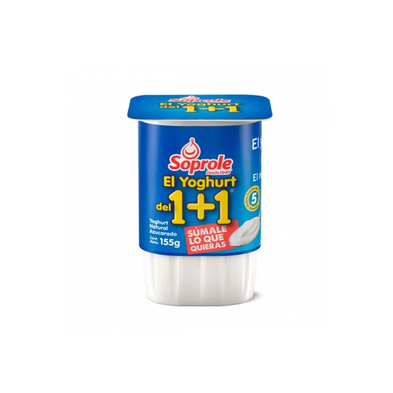 1+1 Soprole Natural Endulzado 155 Gr