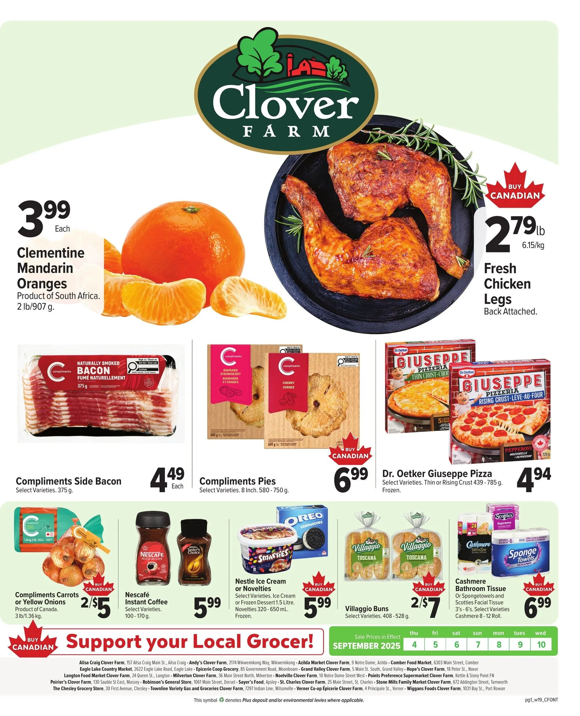 Clover Farm Sales from September 4 to September 10 2025 - flyer page 1