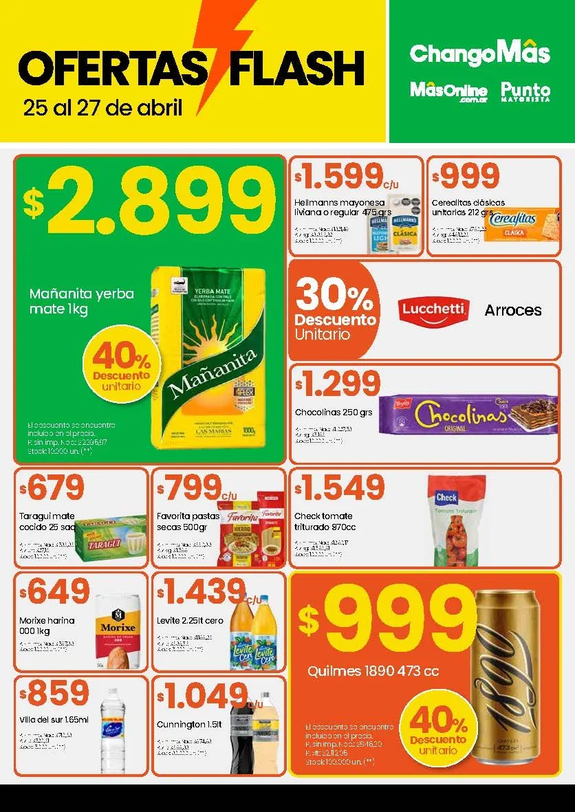 Ofertas de ChangoMas Ofertas Flash! 25 de abril al 27 de abril 2025 - Página 1 del catálogo