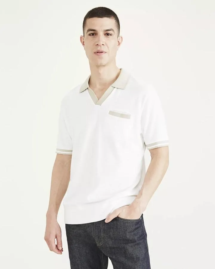 Camisas Dockers Johnny Collar Polo Shirts,Regular Fit Hombre Blancas | CJQKF9056
