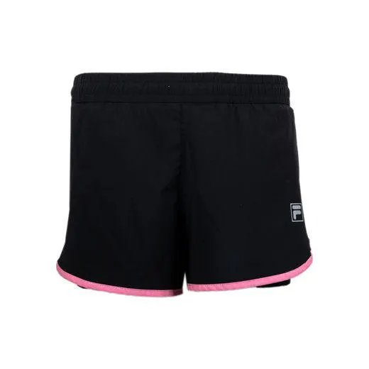 Short Lycra Mujer Fila Short Clever Woman Black Pink