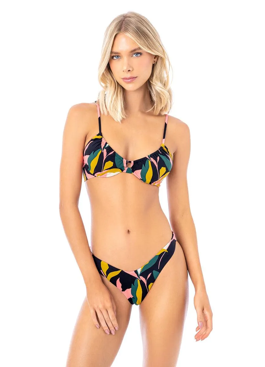 Lush Leaves Jady Unmolded Underwire Bikini Top