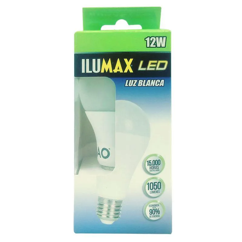 Bombillo led Ilumax bulb 12w luz friía 15000 hr.