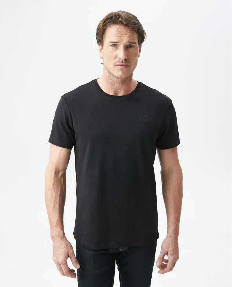 Camiseta Básica de Hombre, Slim Fit Cuello Redondo - 100% Algodón