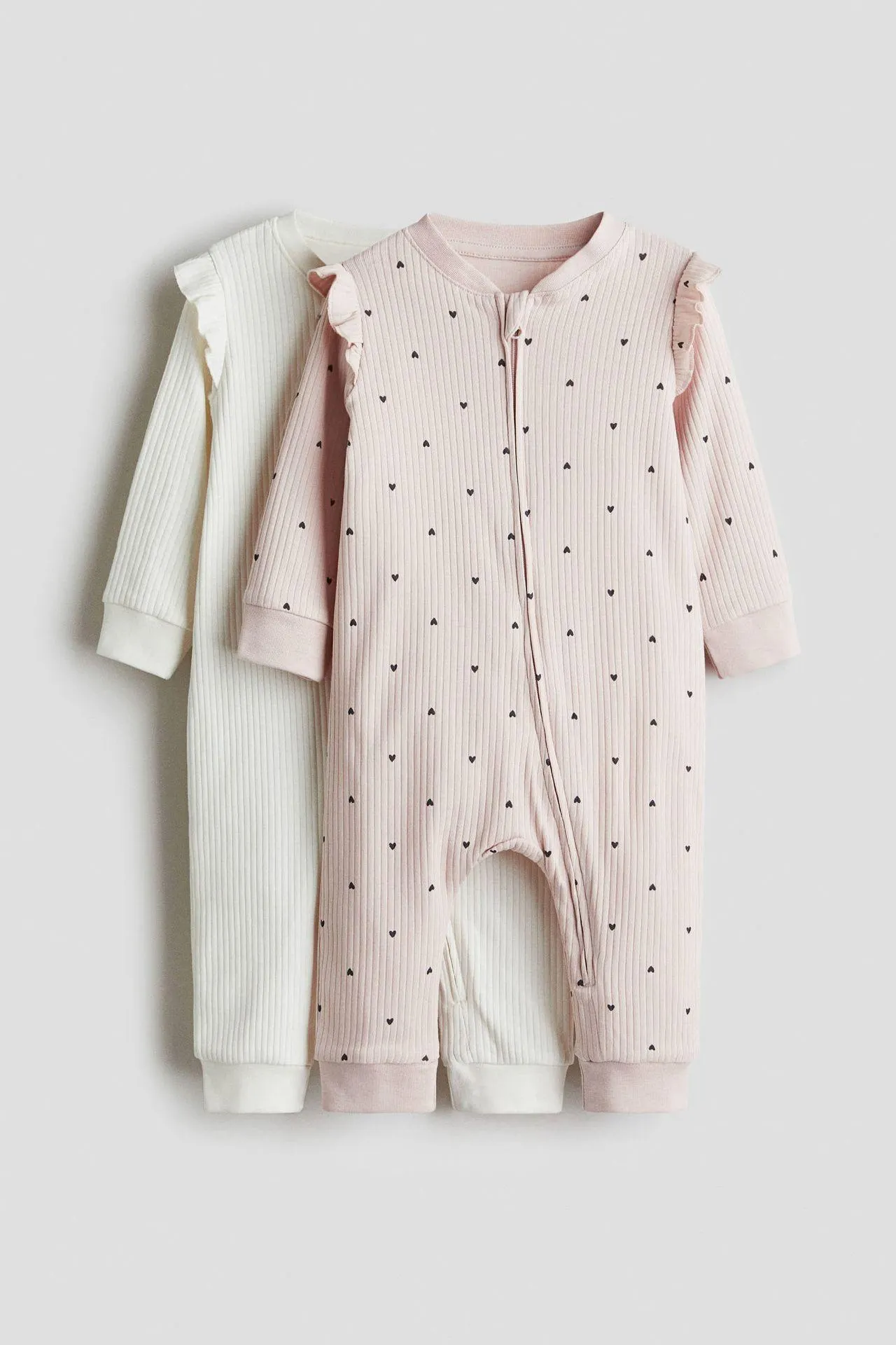 Pack de 2 pijamas enterizas en algodón