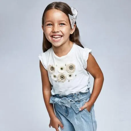 CAMISETA TIRANTE CRUDO NIÑA MINI MAYORAL REF 3024