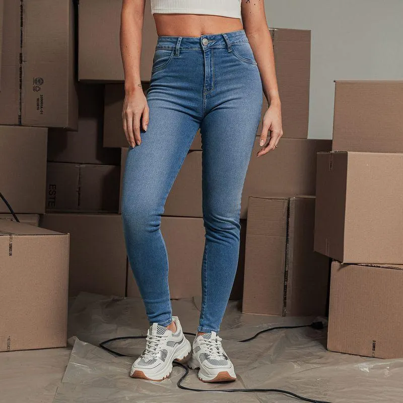 Jean Skinny Talle Alto Rumo