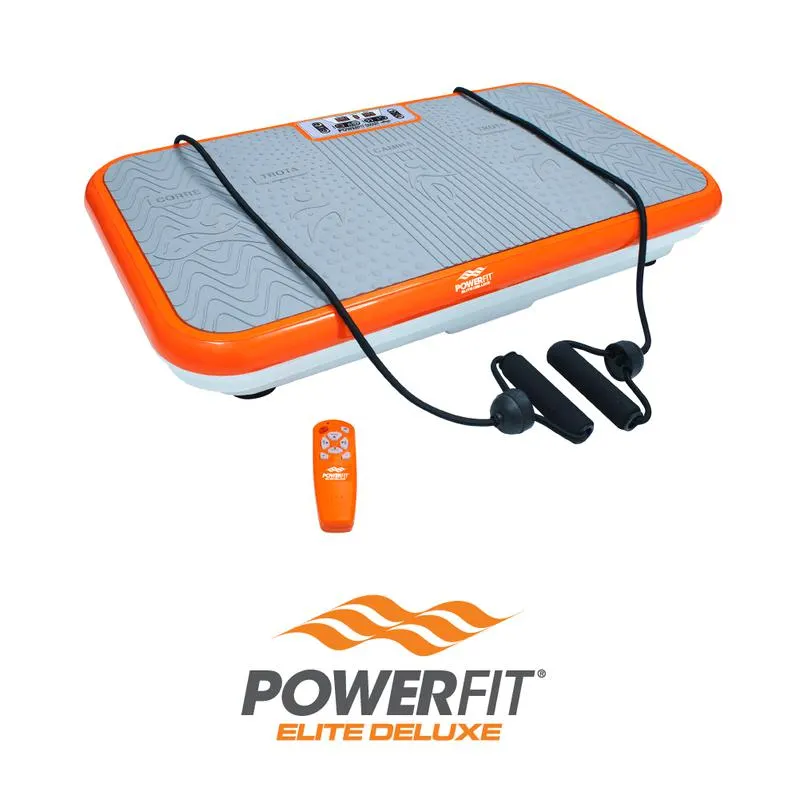 Plataforma vibratoria de lujo con bandas de resistencia Power Fit Elite Deluxe