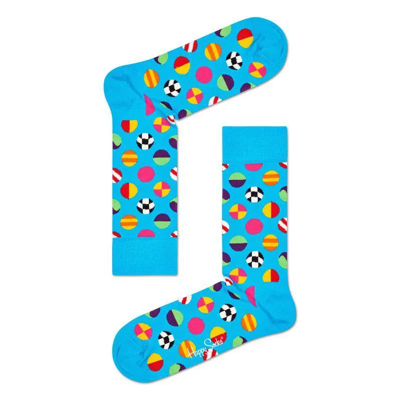 MEDIA CASUAL CLASHING DOT SOCK BLUE MULTICOLOR