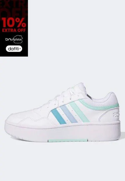Tenis Lifestyle Blanco-Verde Menta-Azul Claro adidas Sportswear Hoops 3.0 Bold