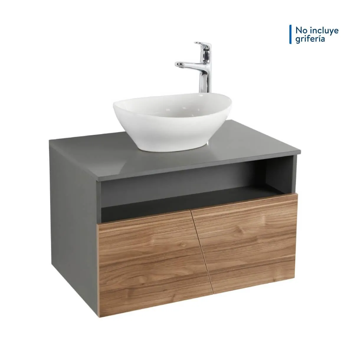 Mueble Plus Vessel 70cm con lavamanos Derecho