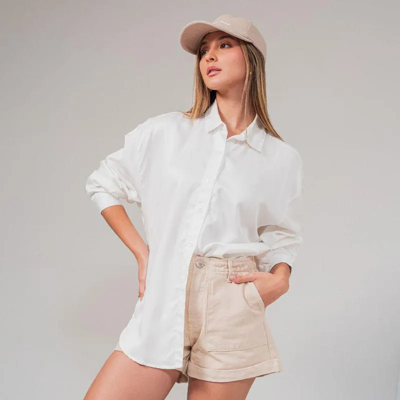 Camisa Amplia Larga Manga Larga Pececita