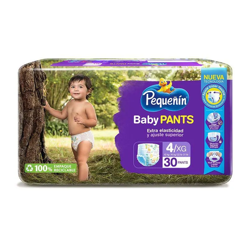 Panal Pequenin Baby Pants Talla 4 Pqte X 30 Und