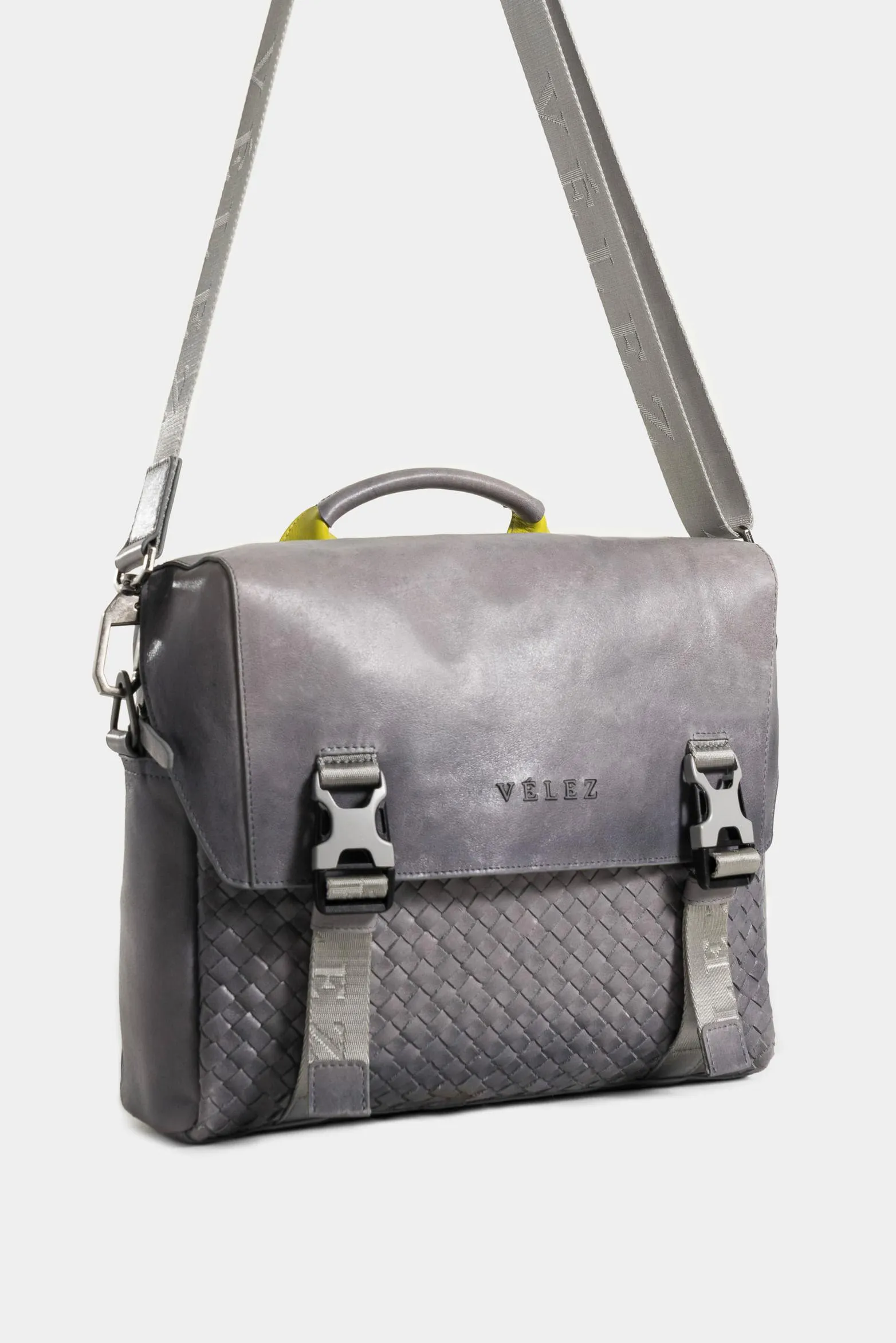 Manos libres tundra de cuero para hombre cierre con cremallera y tapa