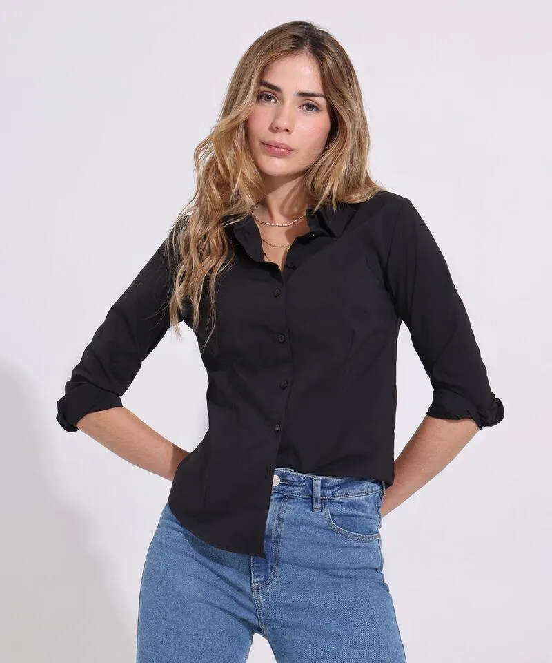 Camisa Manga Larga Unicolor