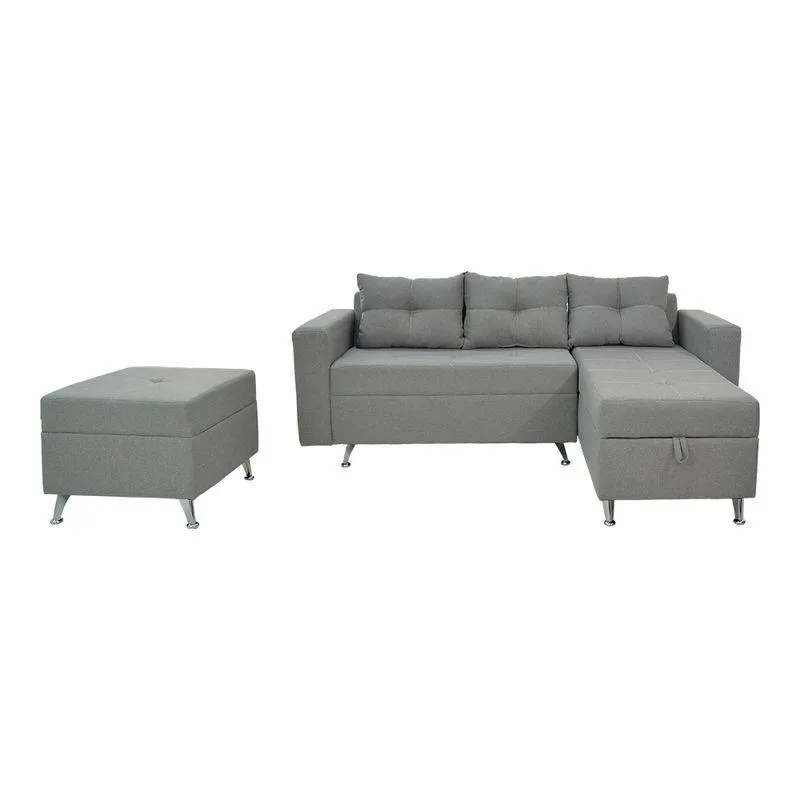 SALA IBG VENECIA 2P + PUFF GRIS