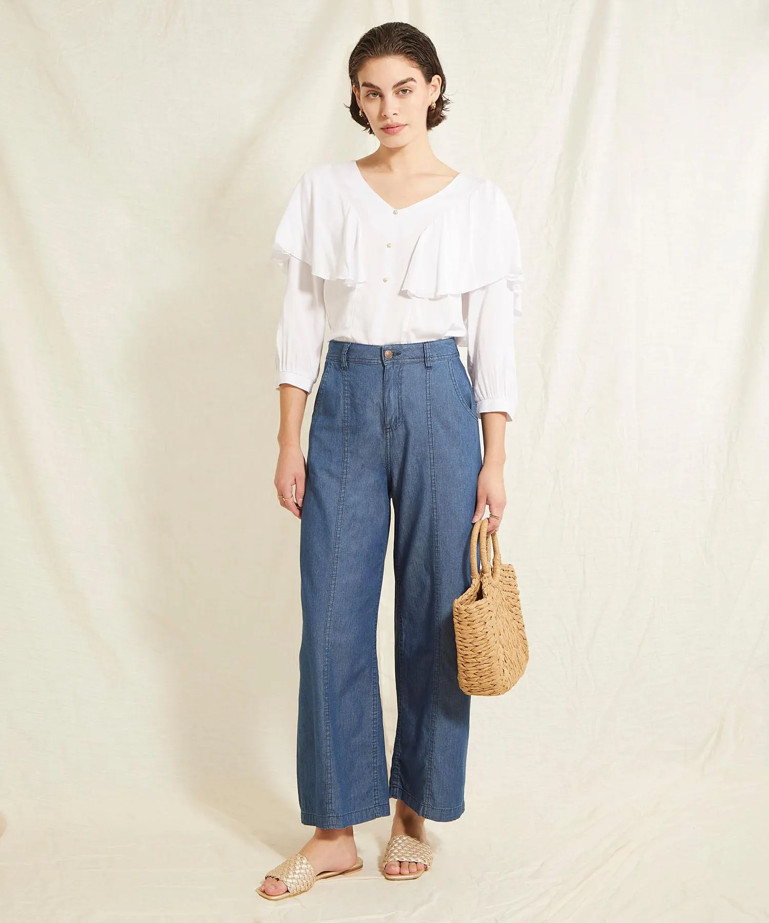 Jean Tipo Fluido Wide Leg