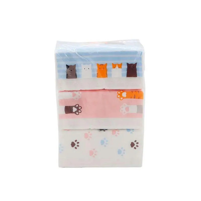 Paquete de pañuelos desechables 3 paquetes, Mediano, Multicolor