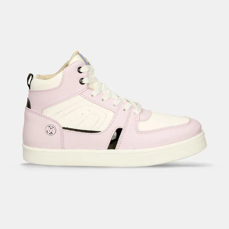 Tenis Casuales Blanco-Lila Bubblegummers Rosabella Niña