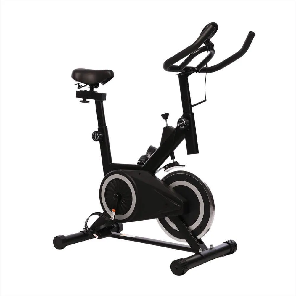 Bicicleta Estática Spinning Profesional Gimnasio 7Kg Monitor Negro