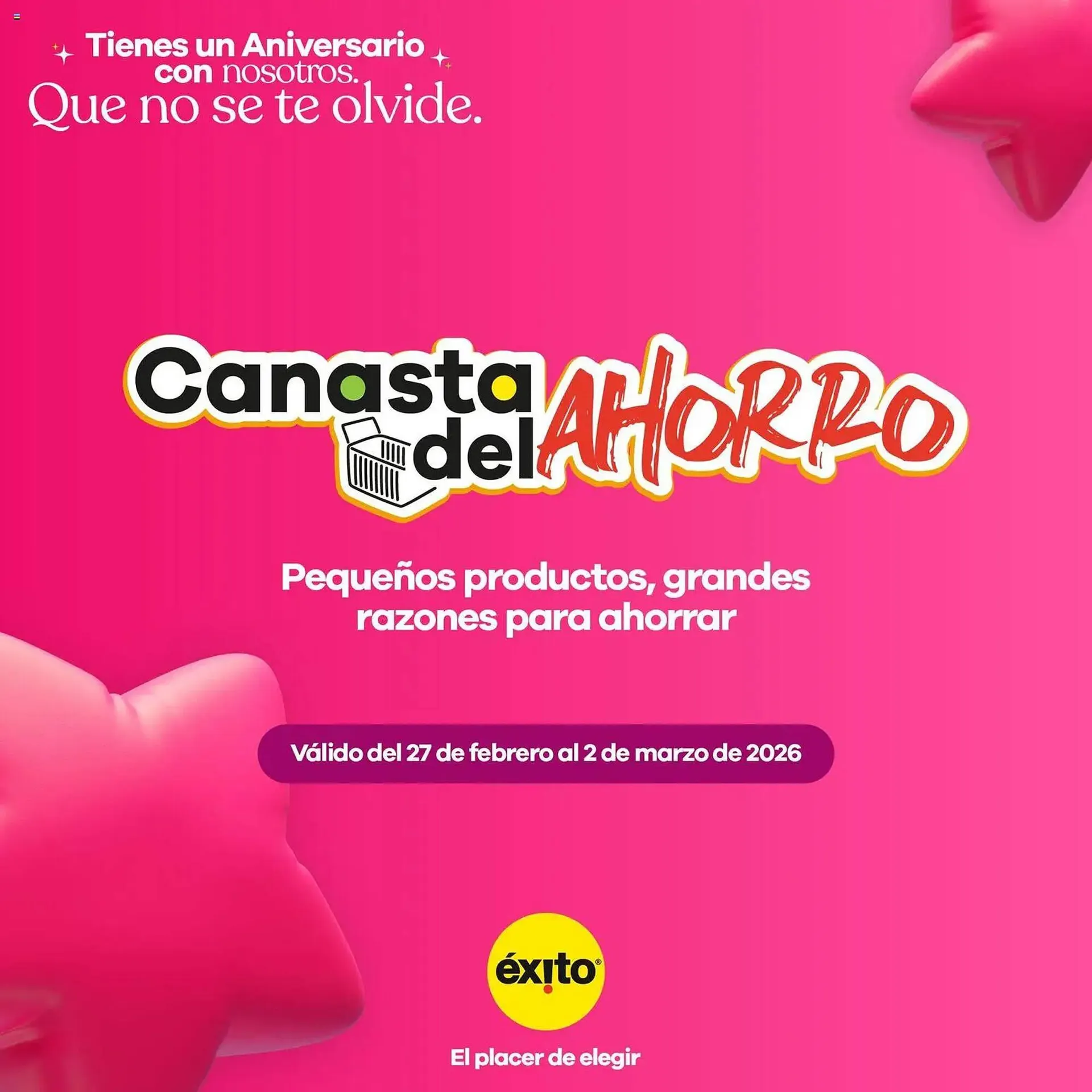 Catalogo de Catálogo Éxito 27 de febrero al 3 de marzo 2026 - Pag 1
