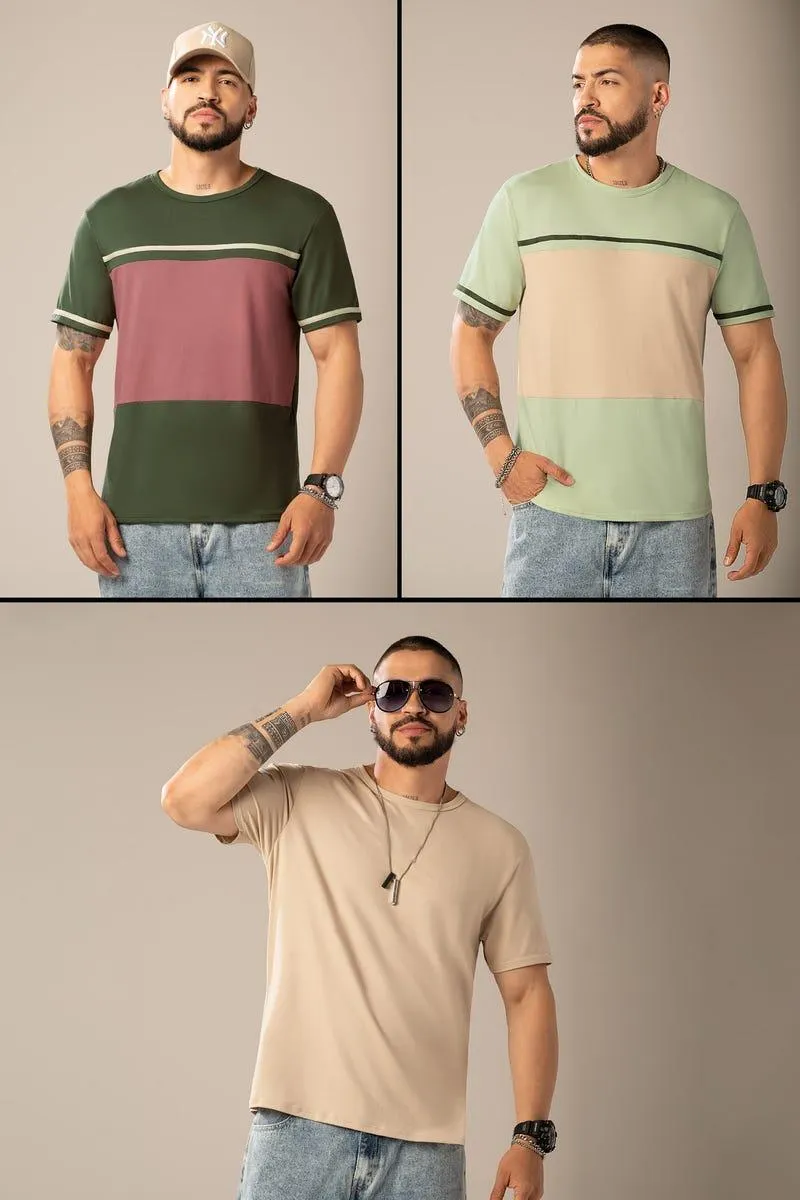 CAMISETA X 3 MANGA CORTA Multicolor