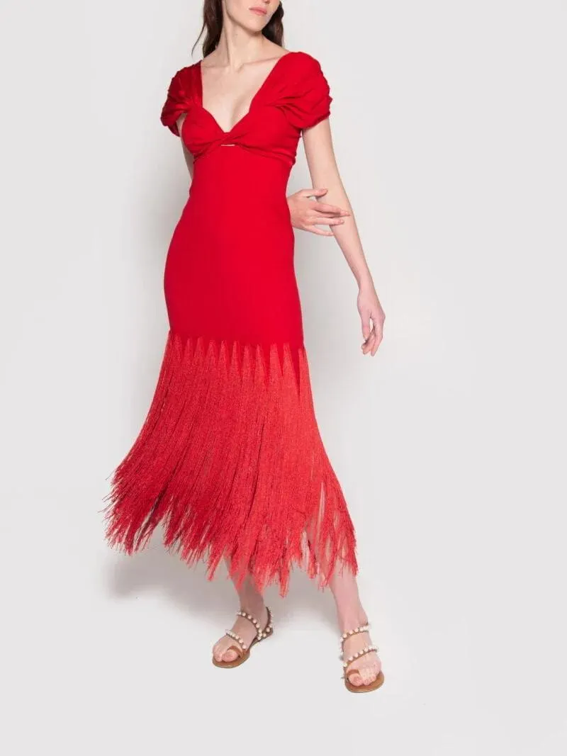 SUNNY ISLES DRESS CHERRY RED