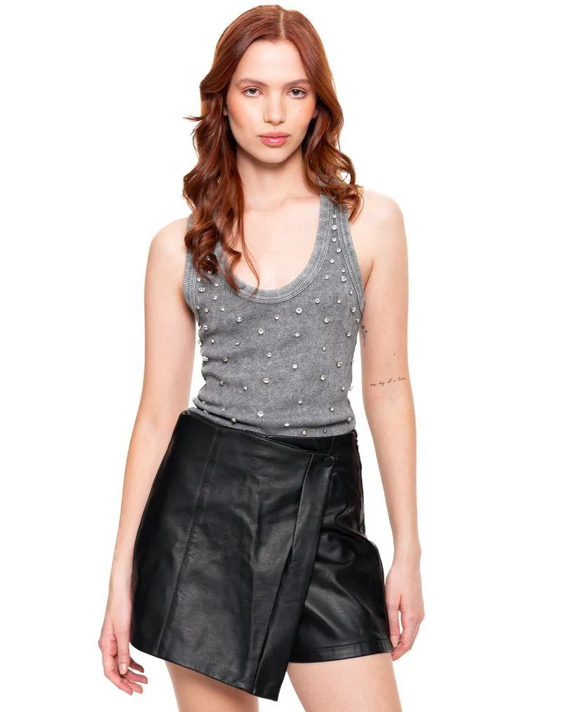 Camiseta Manga Sisa Con Apliques