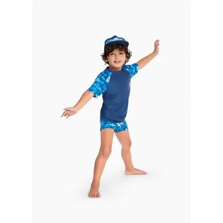 CAMISETA NIÑO MANGA CORTA PROTECTORA DE RAYOS UV LOSAN REF 015-1033AL