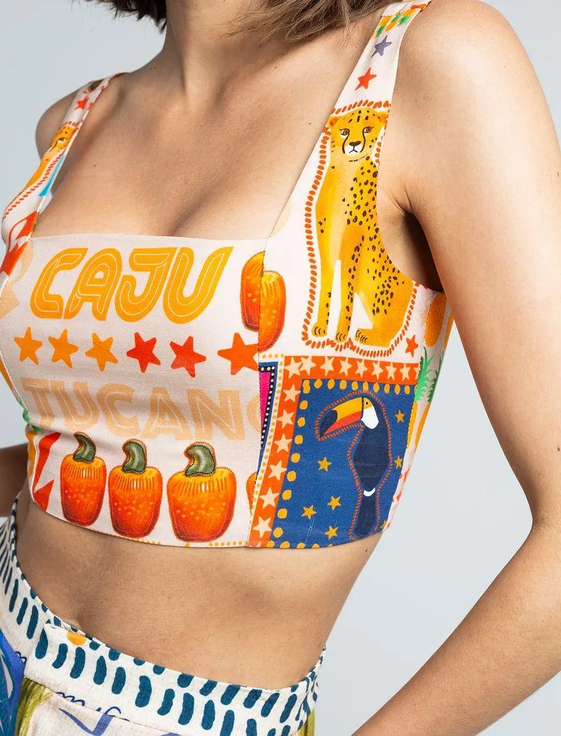 Camisa tipo crop top