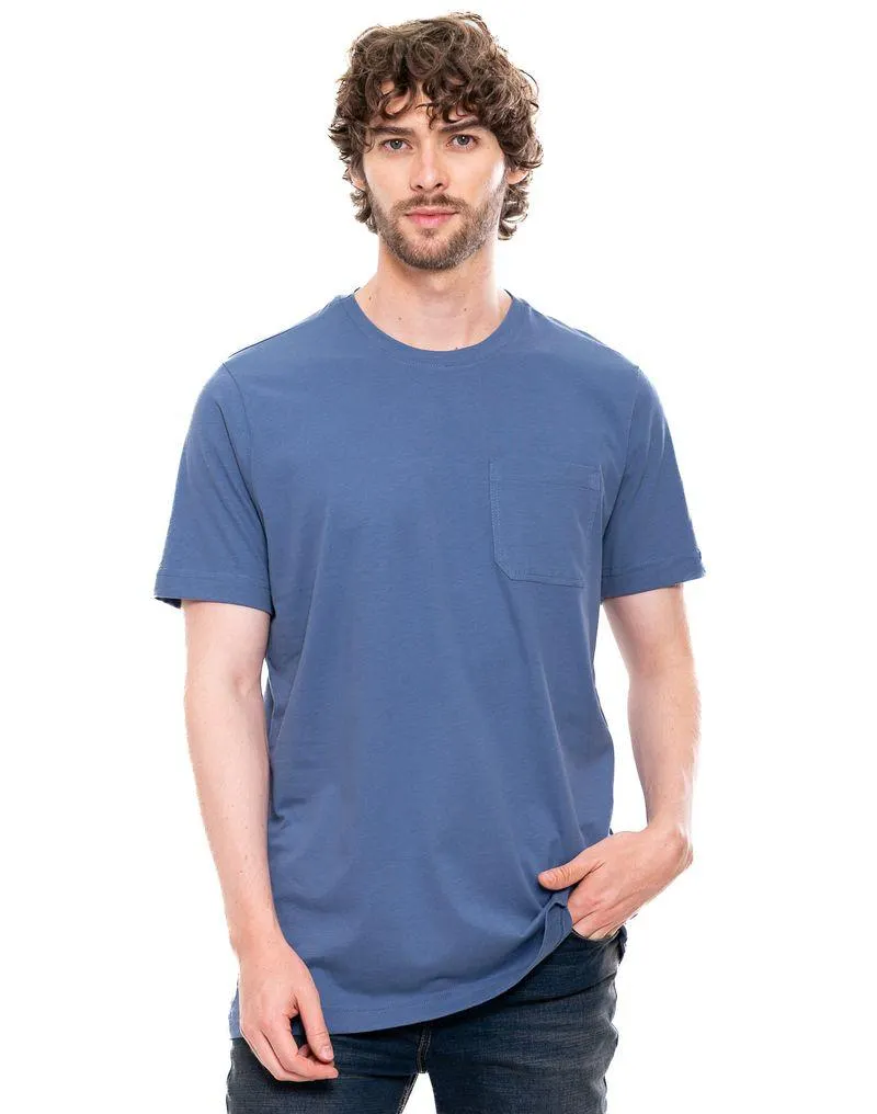 Camiseta Manga Corta Unicolor Con Bolsillo