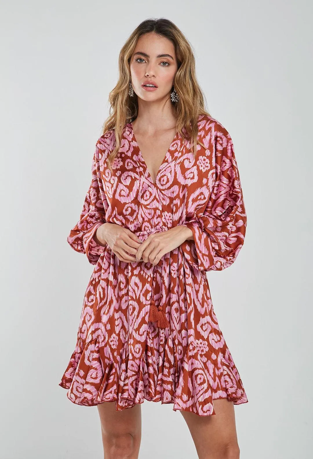 Vestido Corto Estampado Mujer- SALE