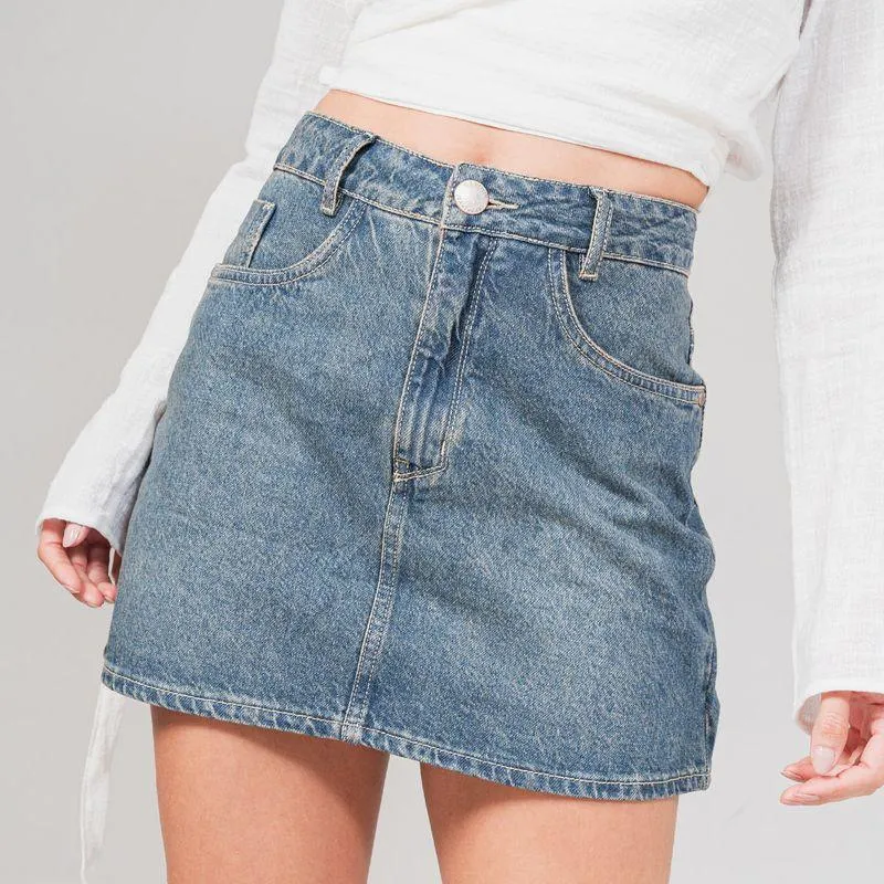 Falda Ajustada Talle Alto Leit