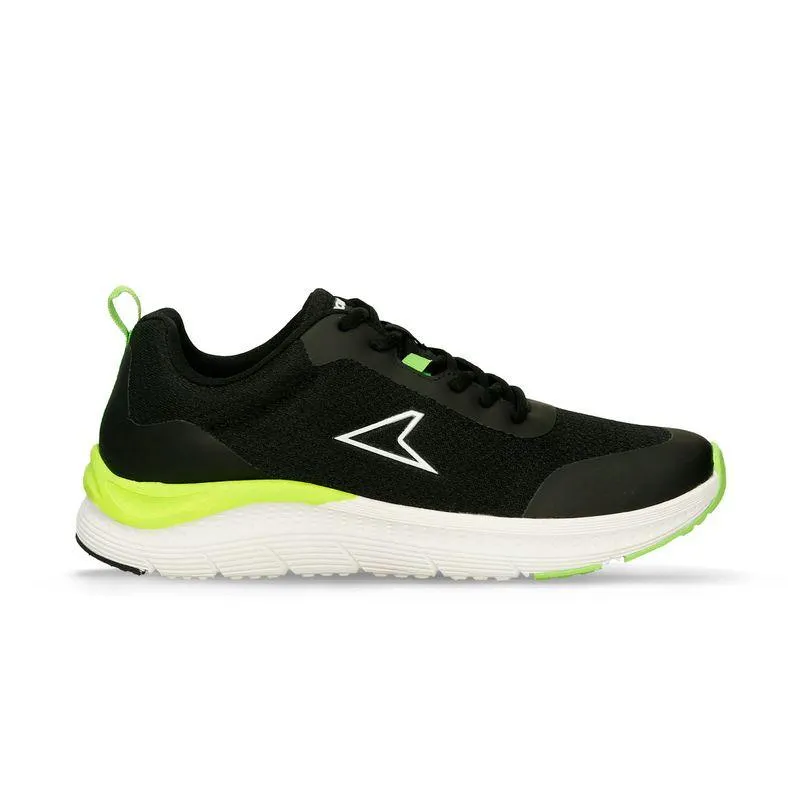 Tenis Deportivos Negro-Verde Power Bew Running Hombre