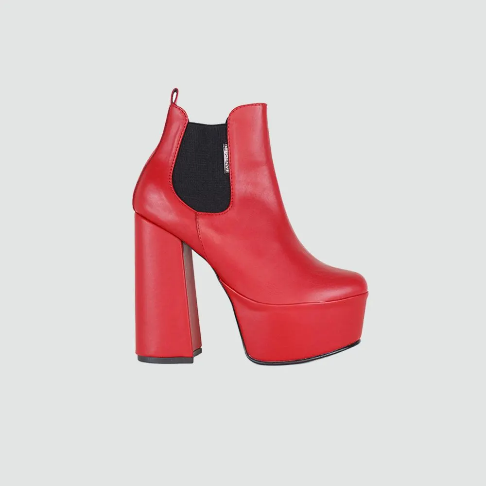 BOTINES PARA MUJER AVILE ROJO