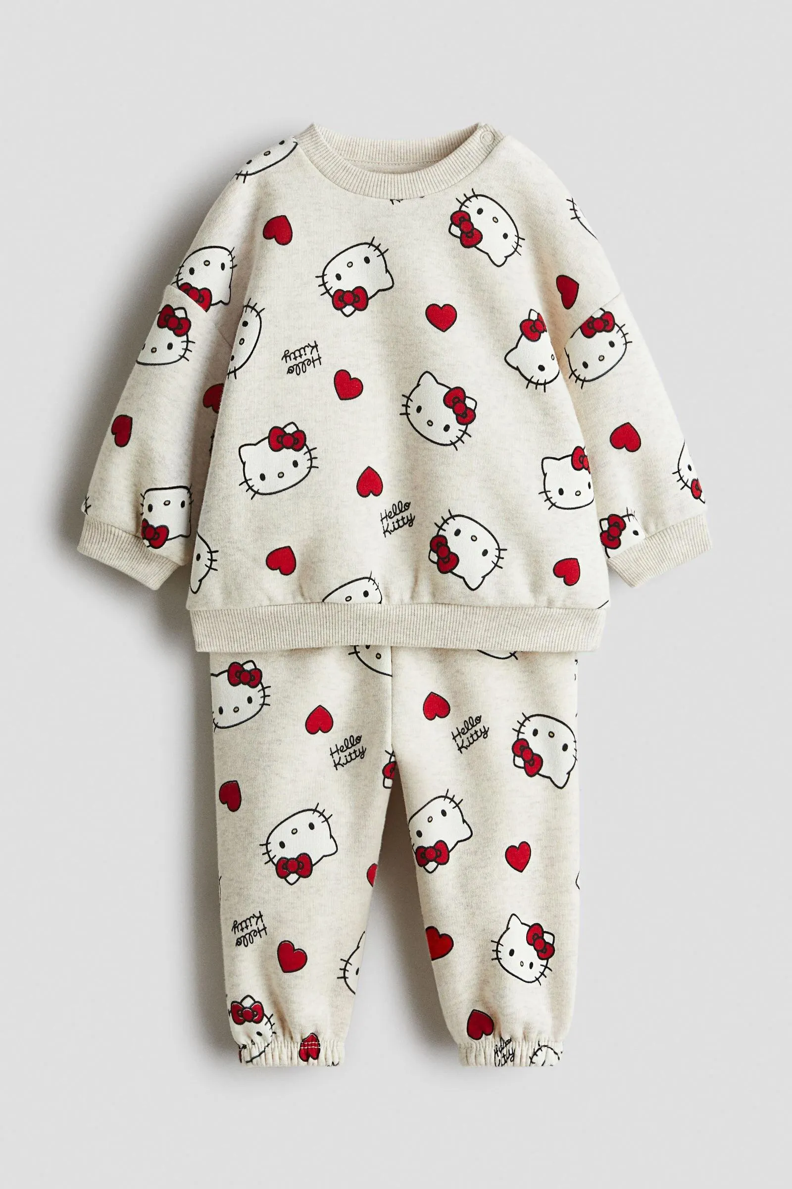 Conjunto estampado de 2 piezas en franela