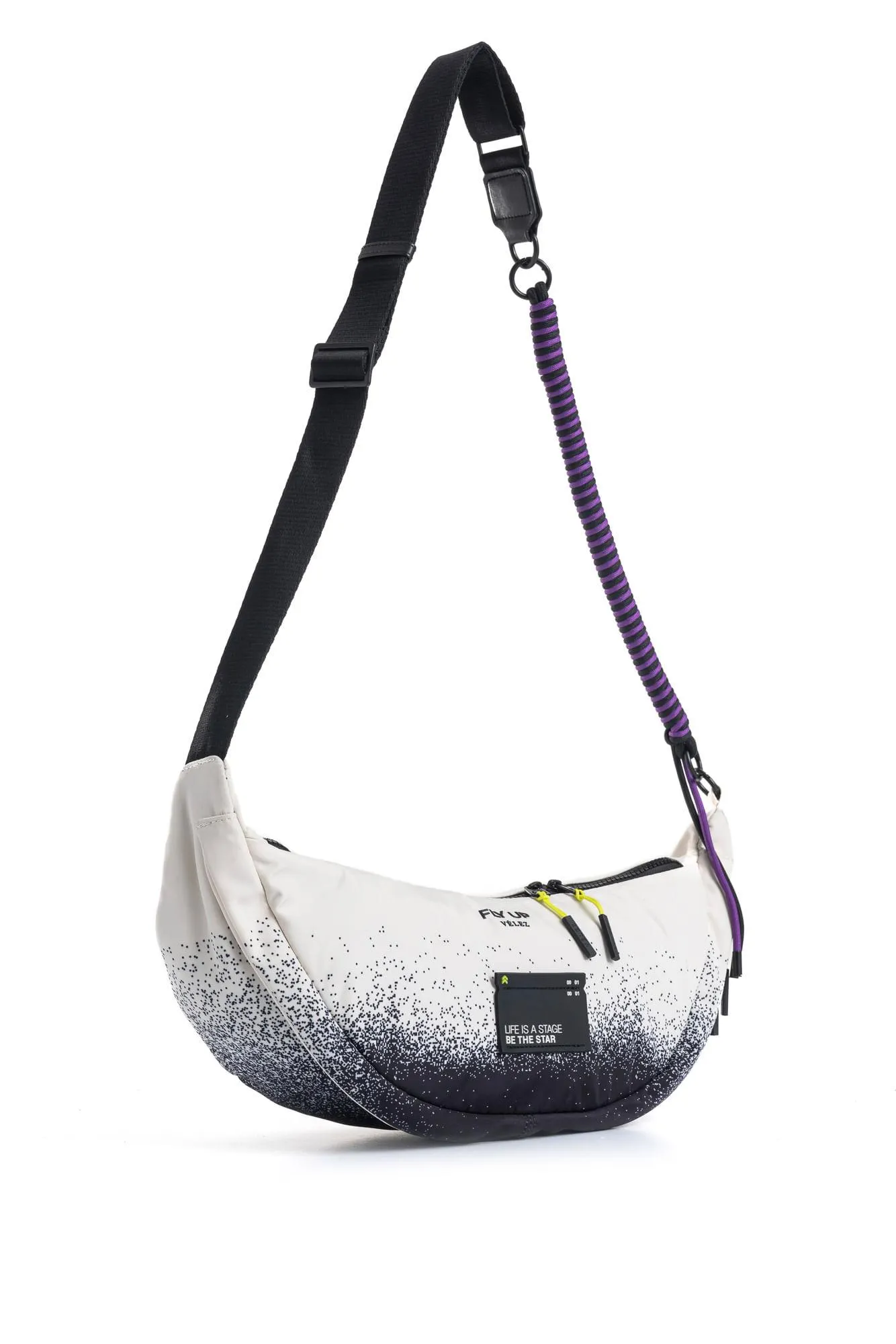 Baguette grande Fly Up Free para mujer detalle bicolor