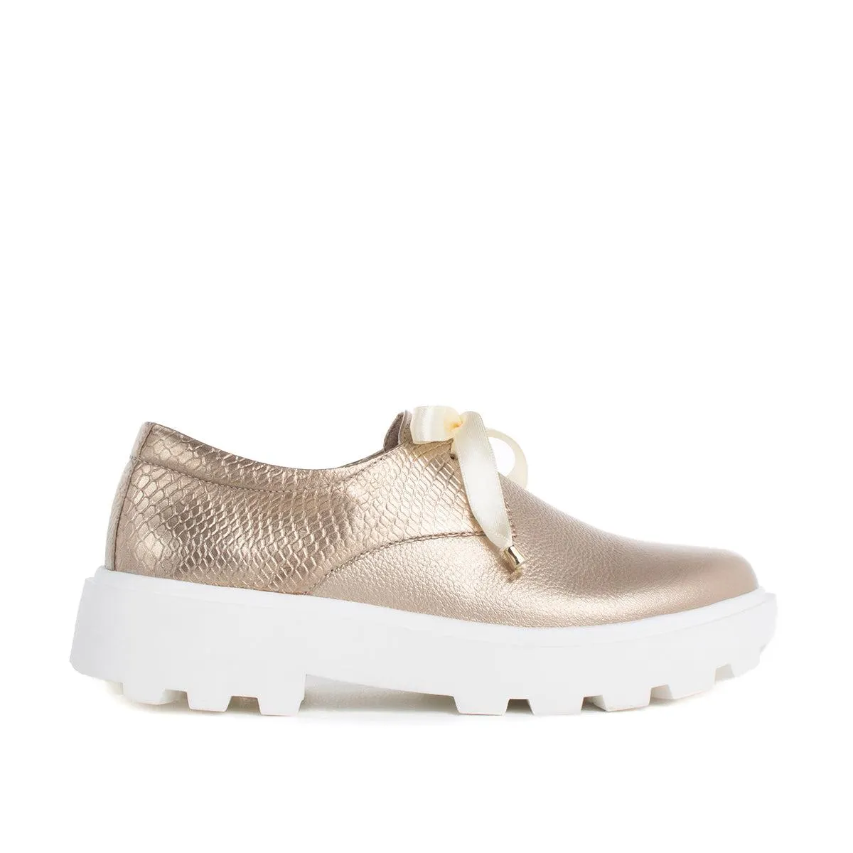 Atadura de cuero color champaña, para dama