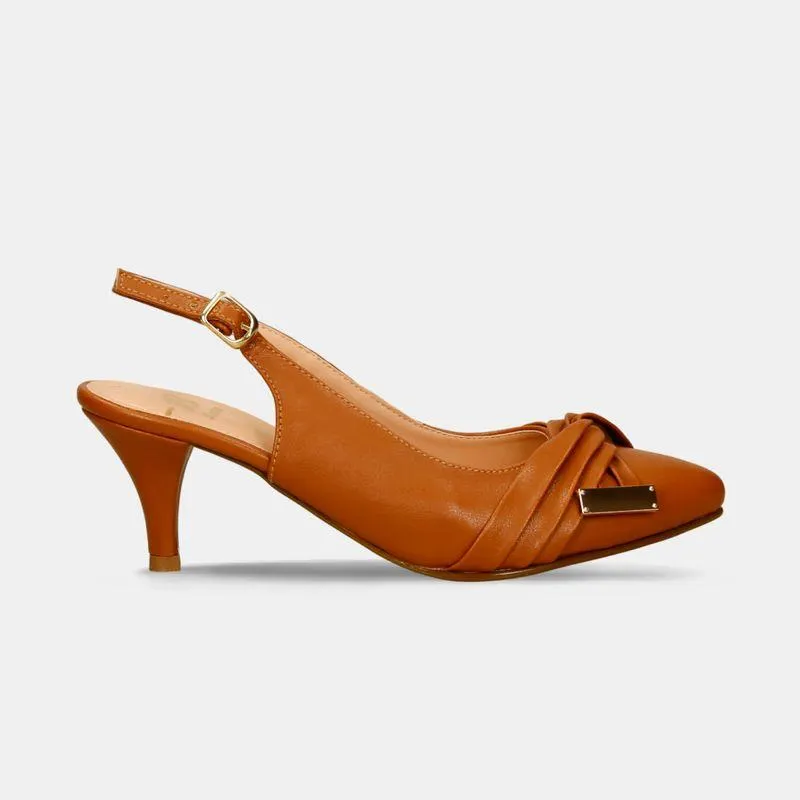 Tacones Camel Bata Idara Mujer