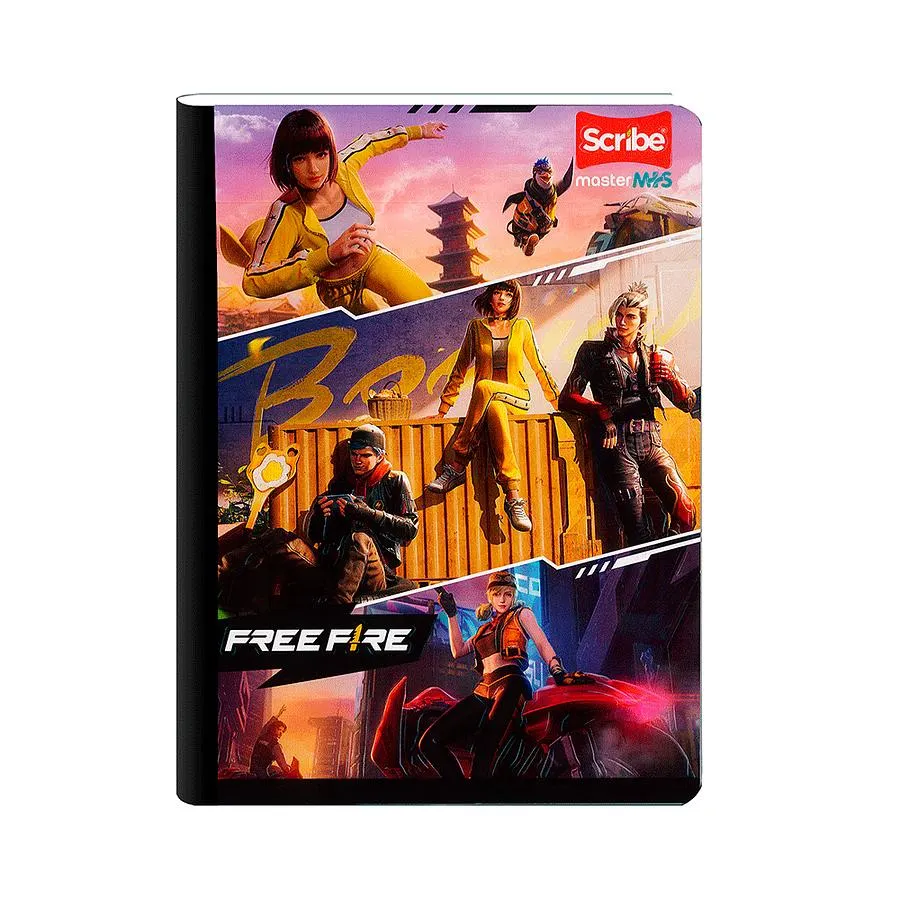 Cuaderno Cosido Free Fire 100 Hojas Líneas