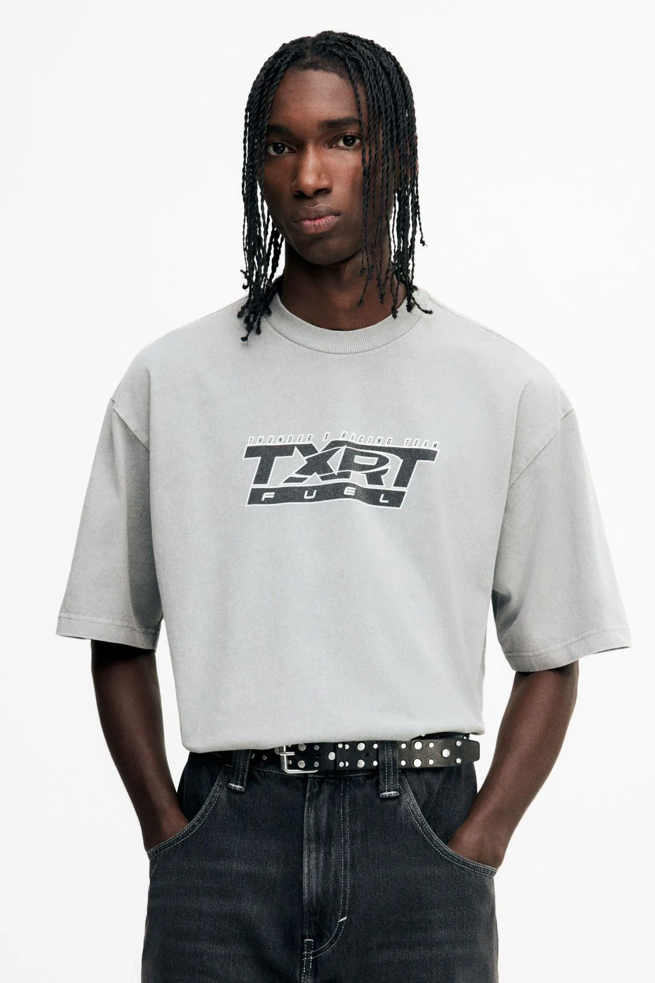 Camiseta con efecto lavado Loose Fit