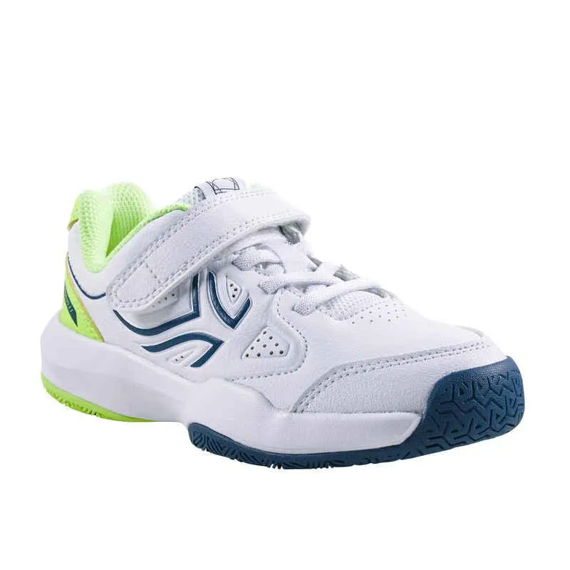 TENIS BANDA VELCRO TS530 NIÑOS BLANCO AMARILLO