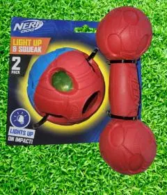 Combo de Pelota Con Luz y Hueso Con Chillido NERF
