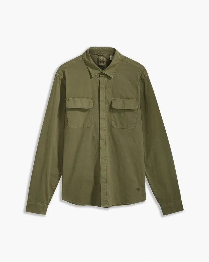 Camisas Dockers Sustainable Utility Shirt,Slim Fit Hombre Verde | YNRIH2713